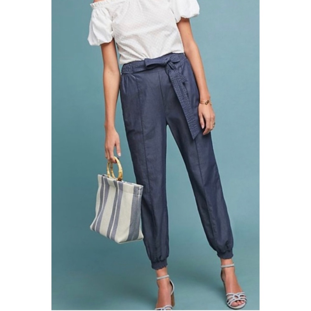 NWT Anthropologie Chambray Globetrotter Jogger